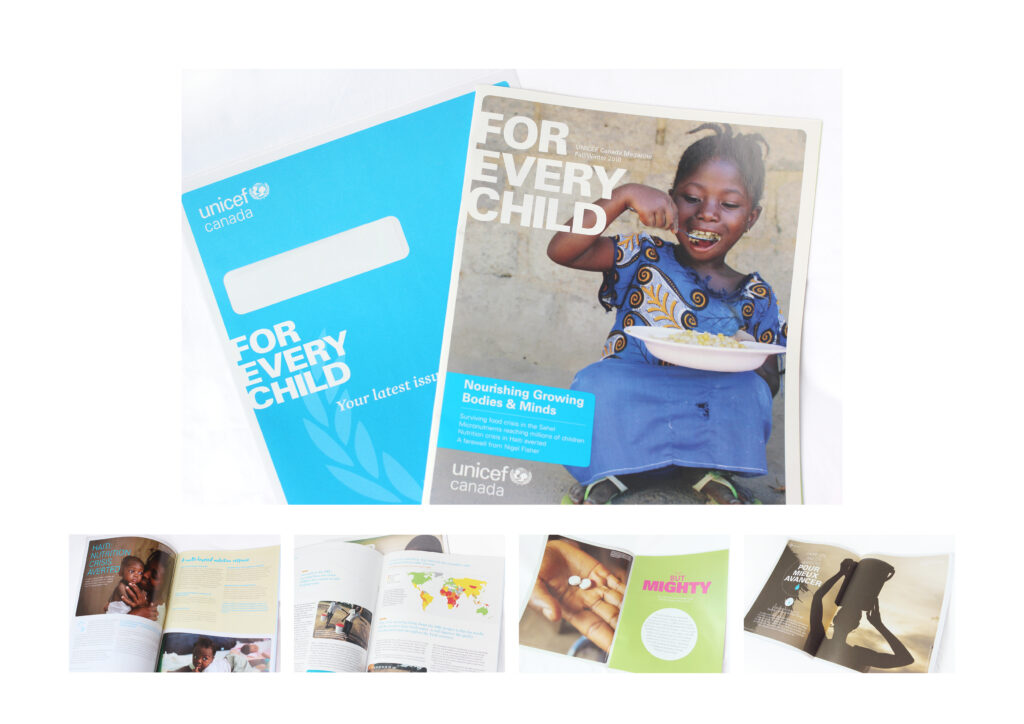 Unicef - Gestaltung eine Magazine